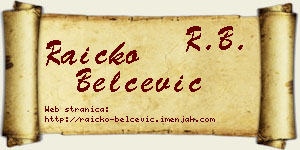 Raičko Belčević vizit kartica